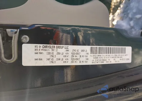 2012 Chrysler Town & Country Limited z USA, uszkodzony, nr VIN 2C4RC1GG1CR362601